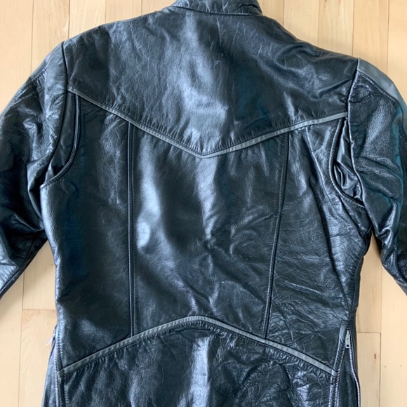 Vintage Leather Custom Motorcycle Jacket - Picture 2 of 7